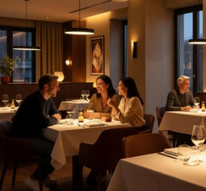 Elegantní interiér restaurace HERNI VECERY CZ s atmosférou večerního pokeru